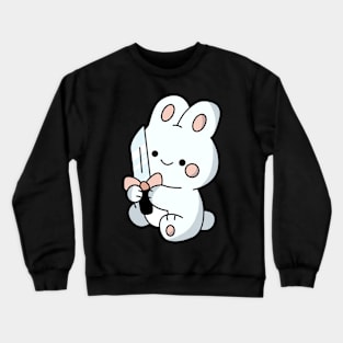 Funny bunny, with knife! Crewneck Sweatshirt